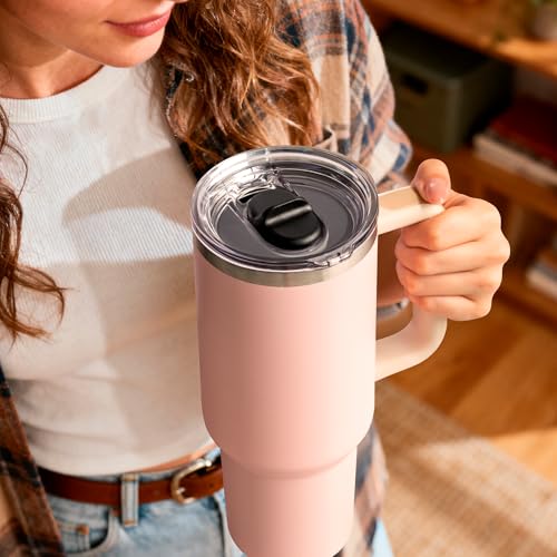 40oz Replacement Lid for Stanley Quencher, Stronghold Lid Spill Proof Splash Resistant Tumbler Lids for 40oz Stanley ONLY