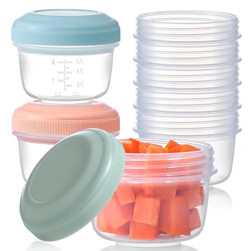 VITEVER 4 oz Reusable Plastic Food Storage Containers - 8 Pack, Airtight & Dishwasher Safe