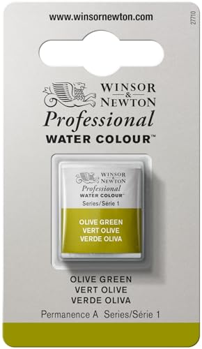 Winsor & Newton Professional Watercolor Half Pan - Olive Green