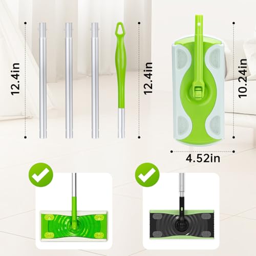 KIMIFACA Extra Long Detachable Mop Handle Compatible with Swiffer Mops