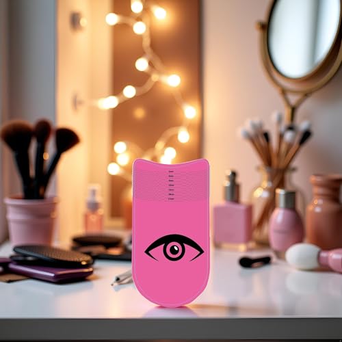 3-Piece Eyelash Ruler & Stencil Tool for Precise Lash Measurement - Pink