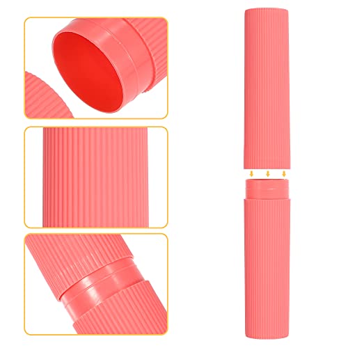 VOCOSTE Red Travel Toothbrush Case, 7.87 x 1.18 Inch Plastic Holder