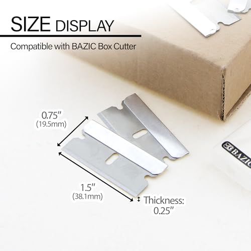 BAZIC Utility Knife Replacement Blades in Storage Tube, 8-Count