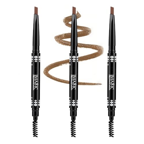 CCbeauty 3-Pack Waterproof Dual-Ended Eyebrow Pencil - Dark Brown
