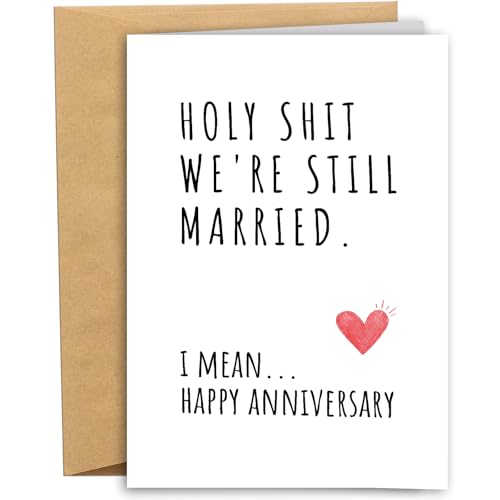 Funny Anniversary Card for Husband or Wife - Snarky Greeting Card