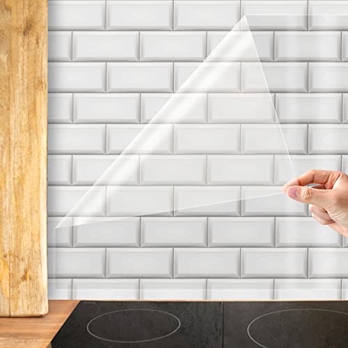 Shackcom Clear Contact Paper Roll 15.7in x 118in - Self-Adhesive Backsplash & Shelf Liner