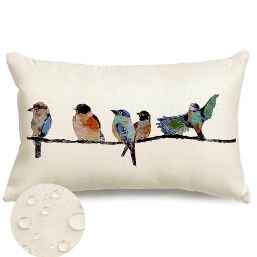 RABUSOFA Waterproof Outdoor Pillow Covers 12x20 - Teal Blue