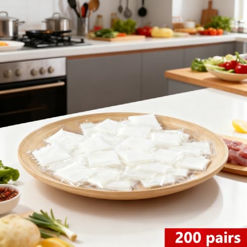 Disposable Food Prep Gloves - 200 Pairs, Food Safe, One Size Fits Most