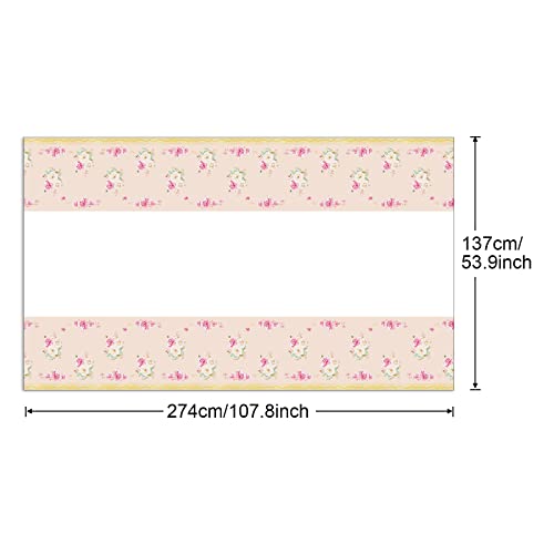 Floral Tablecloths for Tea Parties - 3 Pack Rectangular Covers