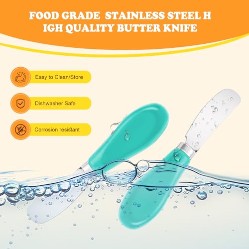 Stainless Steel Butter Spreader and Cheese Knife Set - 2 Pack