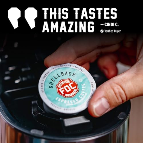 Fire Department Coffee Shellback Espresso K-Cup Pods - 12 Count