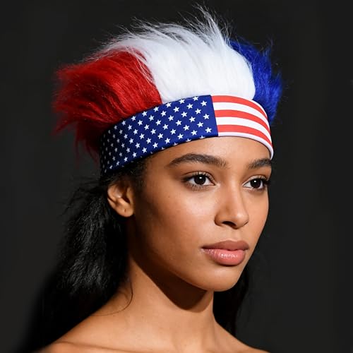 Patriotic USA Flag Headband - Red White & Blue Costume Hair