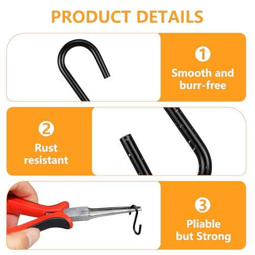 100 Pack Mini S Hooks 1/2 Inch for Jewelry & Craft Display