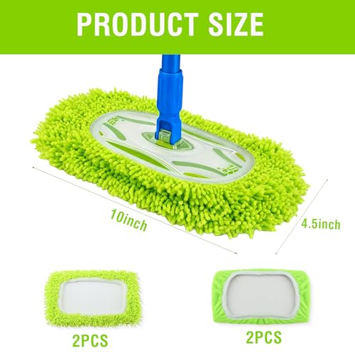 Wooyee Reusable Microfiber Mop Pads for Swiffer Sweeper (4 Pack)