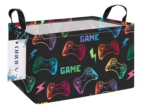 ONOEV Rectangular Game Controller Storage Bin - Collapsible Organizer