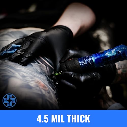 Saniderm Medium Nitrile Tattoo Gloves - 4.5 mil, Box of 100