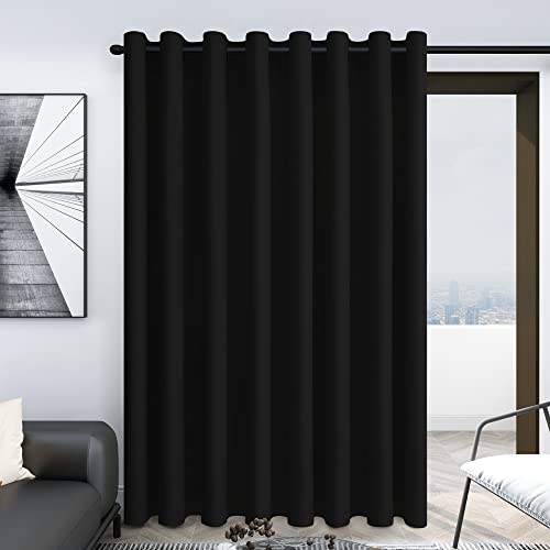 Deconovo Blackout Curtain Panel 100x84 Inch - Black Privacy Drape