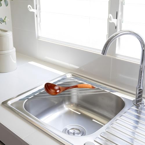 Triangle Dish Drying Rack | 304 Stainless Steel, Foldable Sink Organizer