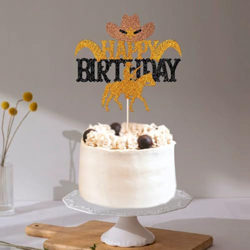 Cowboy Cake Topper - Western Theme Birthday Decoration