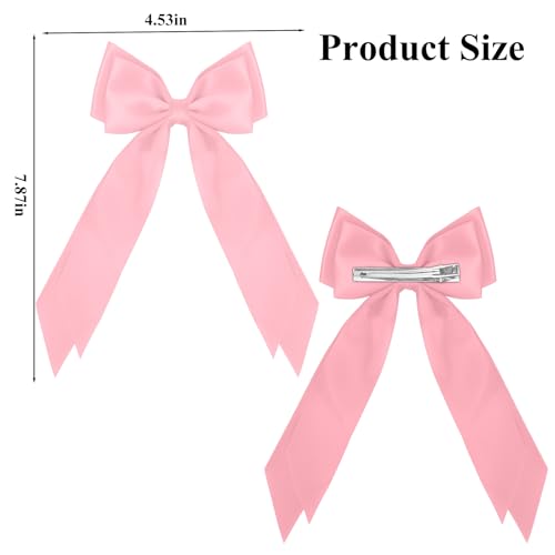 Hotalisona Satin Hair Bows for Women and Girls 4-Piece Clip Set
