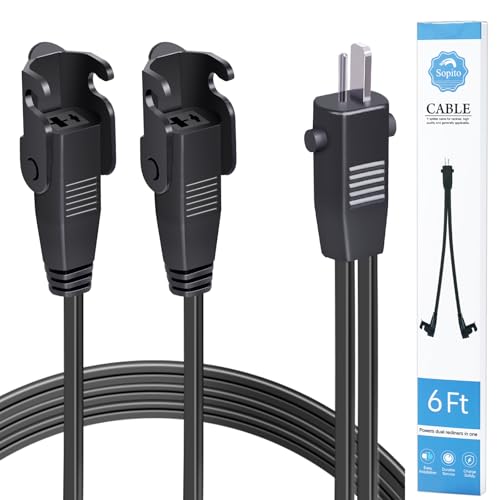 Sopito 6ft Y Splitter Power Cord for Electric Recliner and Lift Chair Motors