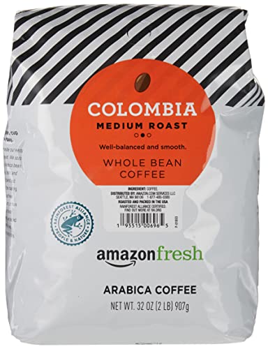 Colombia Whole Bean Coffee, Medium Roast - 32 Oz | Amazon Fresh