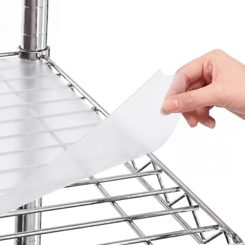 Sliner 4 Pcs Waterproof Plastic Shelf Liners for 11.8 x 16.6 Inch Wire Shelves, Clear