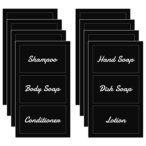 SUREAM Waterproof Bottle Labels for Kitchen & Bathroom Organization