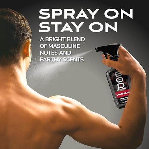Bod Man Uppercut Fragrance Body Spray for Men, 8 fl oz (Pack of 2)
