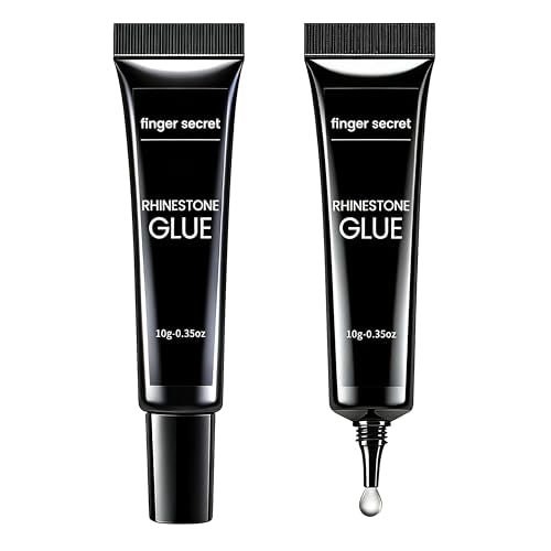 Finger Secret Nail Glue and Rhinestone Gel 2-Pack 3D Sculpting Clear UV