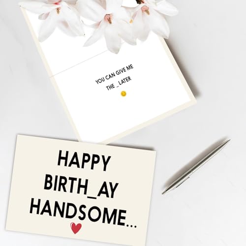 Funny Naughty Birthday Card for Him #1 - Cheeky Gift for Husband & Boyfriend