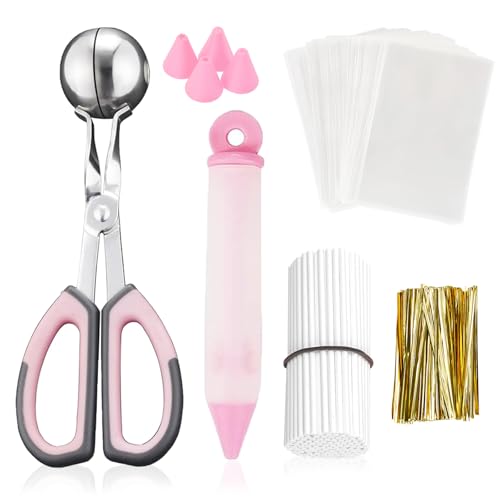 SULICRE 302-Piece Cake Pop Making Kit - Pink Decorating Pen & Scooper