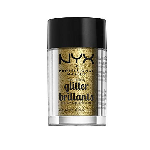 NYX Professional Makeup Face and Body Glitter, Gold