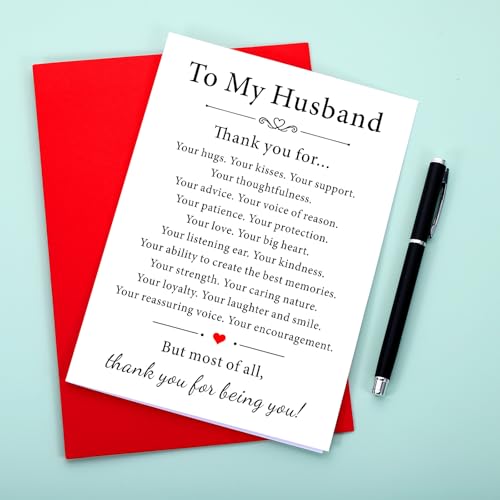 Thoughtful Anniversary Card for Husband - I Love You Gifts