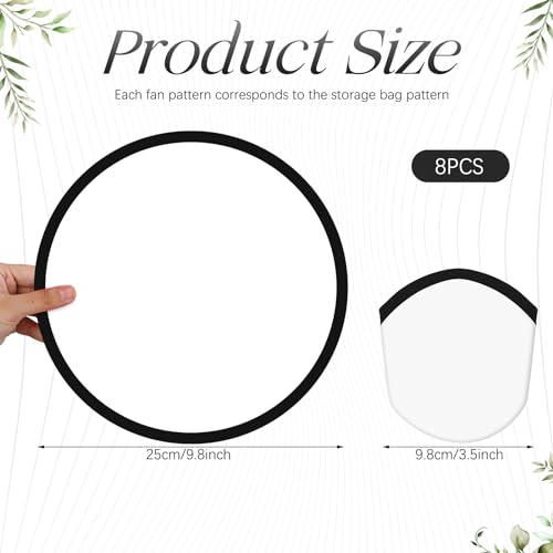 Gejoy Foldable Handheld Fan - 9.8" Cooling Disc with Storage Bag