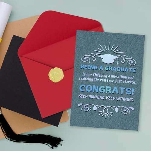 Funny Graduation Card for Him/Her - Inspirational Congrats Card