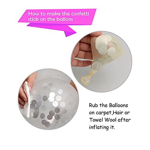 100pcs 12-Inch Metallic & Confetti Balloons for Party Decor