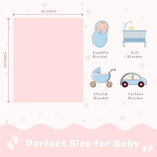 Yurhap Heart Baby Blanket | Soft Plush Fleece for Infants 30"x40"