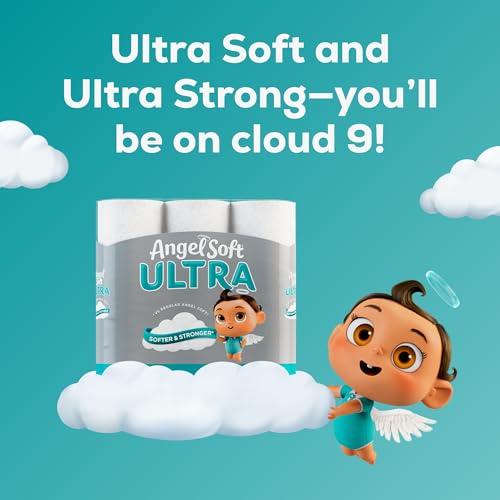 Angel Soft Ultra Toilet Paper - 6 Mega Rolls, 320 Sheets Each, 2 Ply