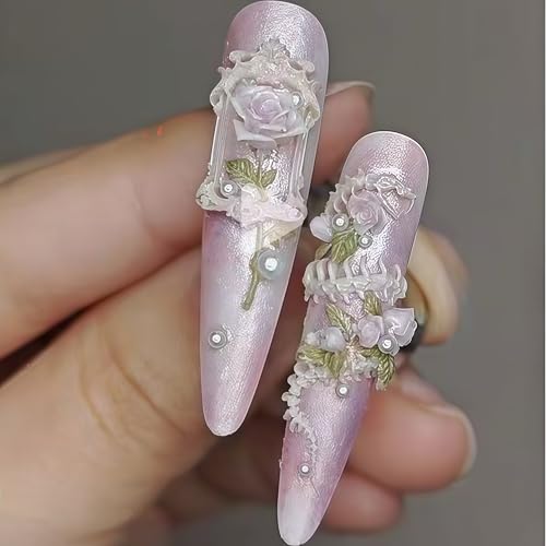 3D Flower Silicone Nail Art Mold for Gel and Acrylic Rose Embellishments
