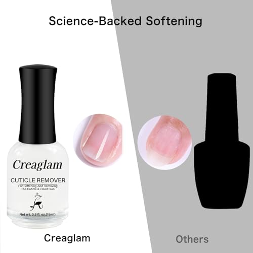 Creaglam Cuticle Remover Liquid - Instant Softener & Repair, 0.5 Fl Oz