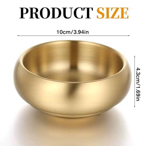 4-Inch Gold Decorative Bowl - Stainless Steel Key & Jewelry Organizer