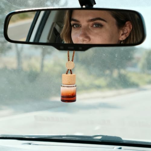Sandfren Car Rear View Mirror Charms - 2PCS Glass Ornaments