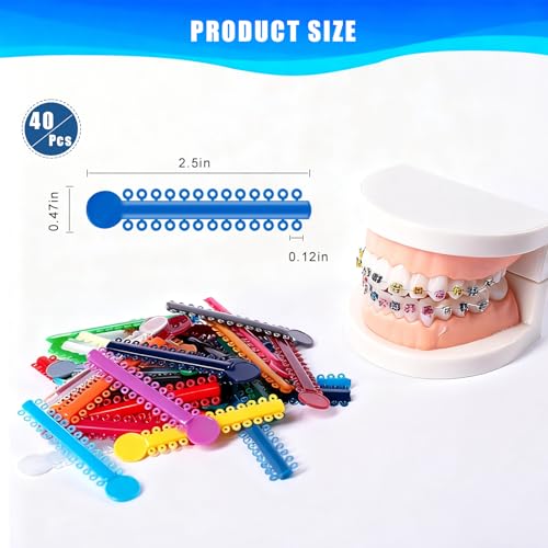 Orthodontic Ligature Ties 1040pcs - Multi-Color Elastomeric O-Rings