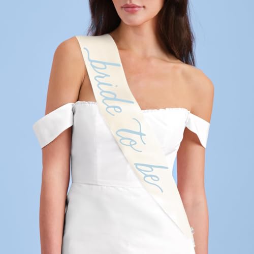 xo, Fetti Bride To Be Sash - Ivory Satin Bachelorette Accessory