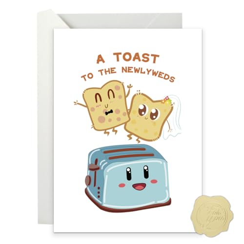 Funny Wedding Card 'A Toast to the Newlyweds' - 5.9x8.3in