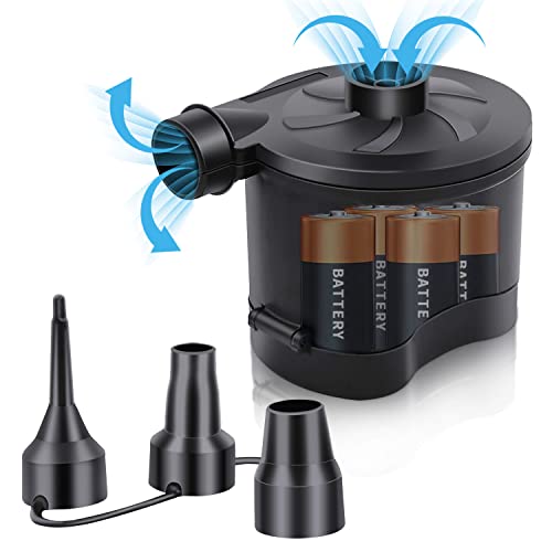 3T6B Battery Powered Electric Air Pump for Inflatables with 3 Nozzles