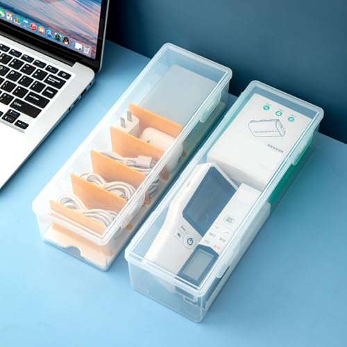 Vidifor Clear Art & Craft Storage Organizer with Lid - Small Stackable Container for Makeup, Paint Brushes, Tools, Straws, Crayons (1 Pack)