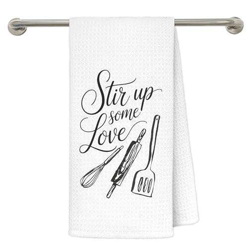 Interesting Word Towel - Valentine's Day Kitchen & Bathroom Decorative Hand Towels 16x24 in, Funny Romantic Gift for Couples