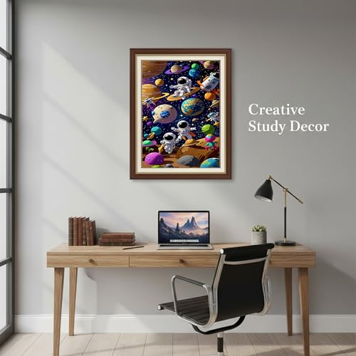 5D Space Astronaut Diamond Art Kit - 12x16 Inch DIY Painting